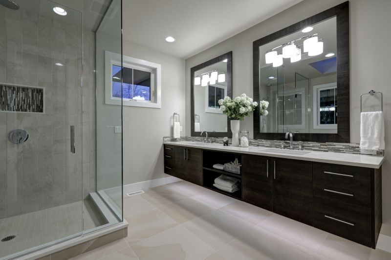 Contemporary Bathroom with Layered Lighting